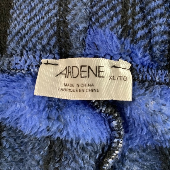 Ardene Blue fleece lumberjack sleep pants fit M/L - Picture 3 of 6